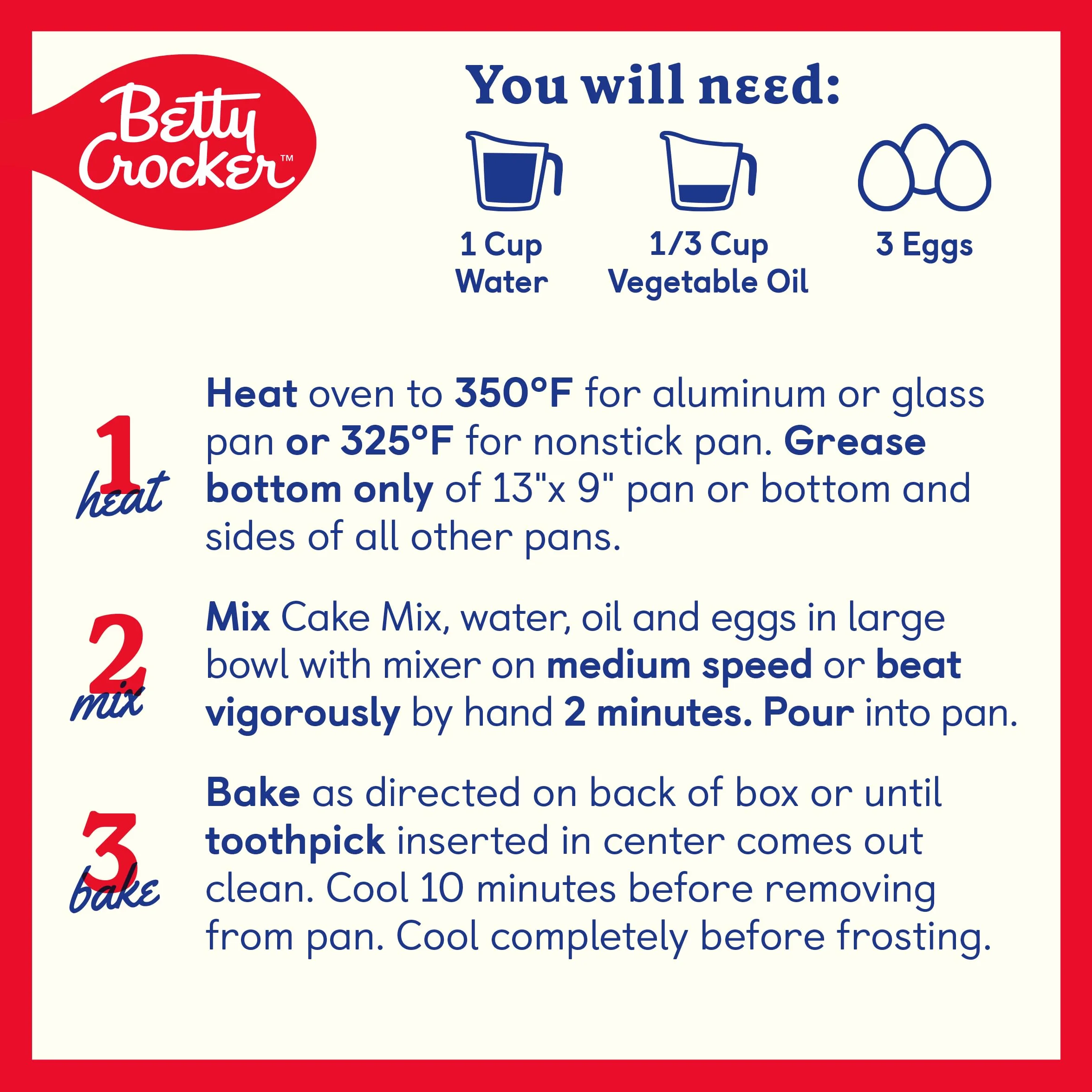 Betty Crocker Delights Super Moist Party Rainbow Chip Cake Mix, 13.25 oz.