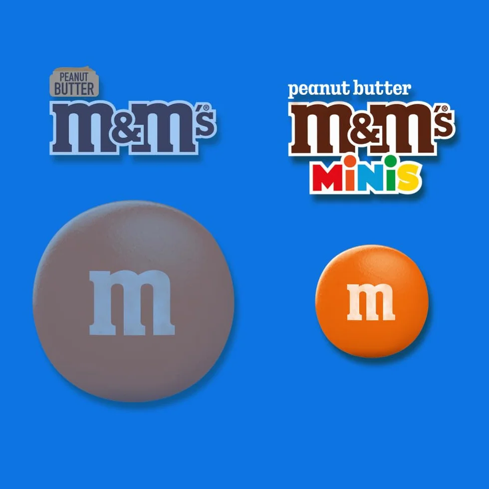 M&M'S Minis Peanut Butter Milk Chocolate Candy, Sharing Size, 8.6 Oz. Resealable Bag