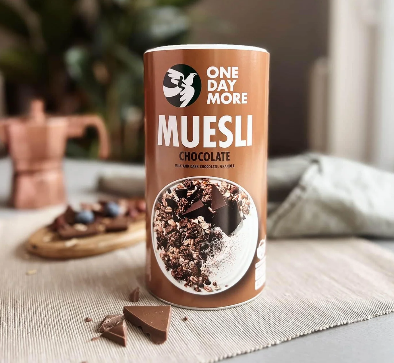 OneDayMore Musli z owocami 1200 g owocowe bez dodatku cukru płatki owsiane wegańskie czekoladowe muesli śniadaniowe naturalne błonnik białko truskawkowe porzeczkowe jabłkowe daktyle rodzynki