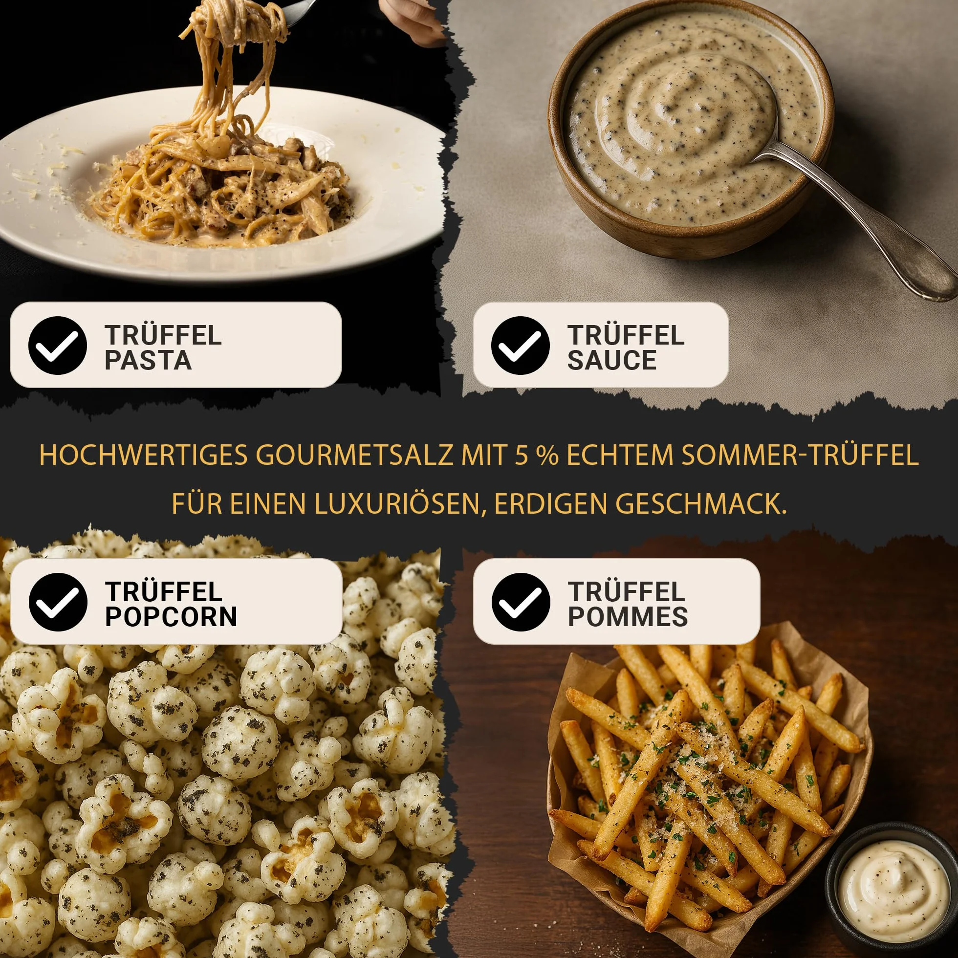 allerFeinst! - Sól truflowa premium z 5% truflą | Gourmet Fleur de Sel przyprawa truflowa | prawdziwa trufla letnia | tuber aestivum, 1 opakowanie (1 x 50 g)