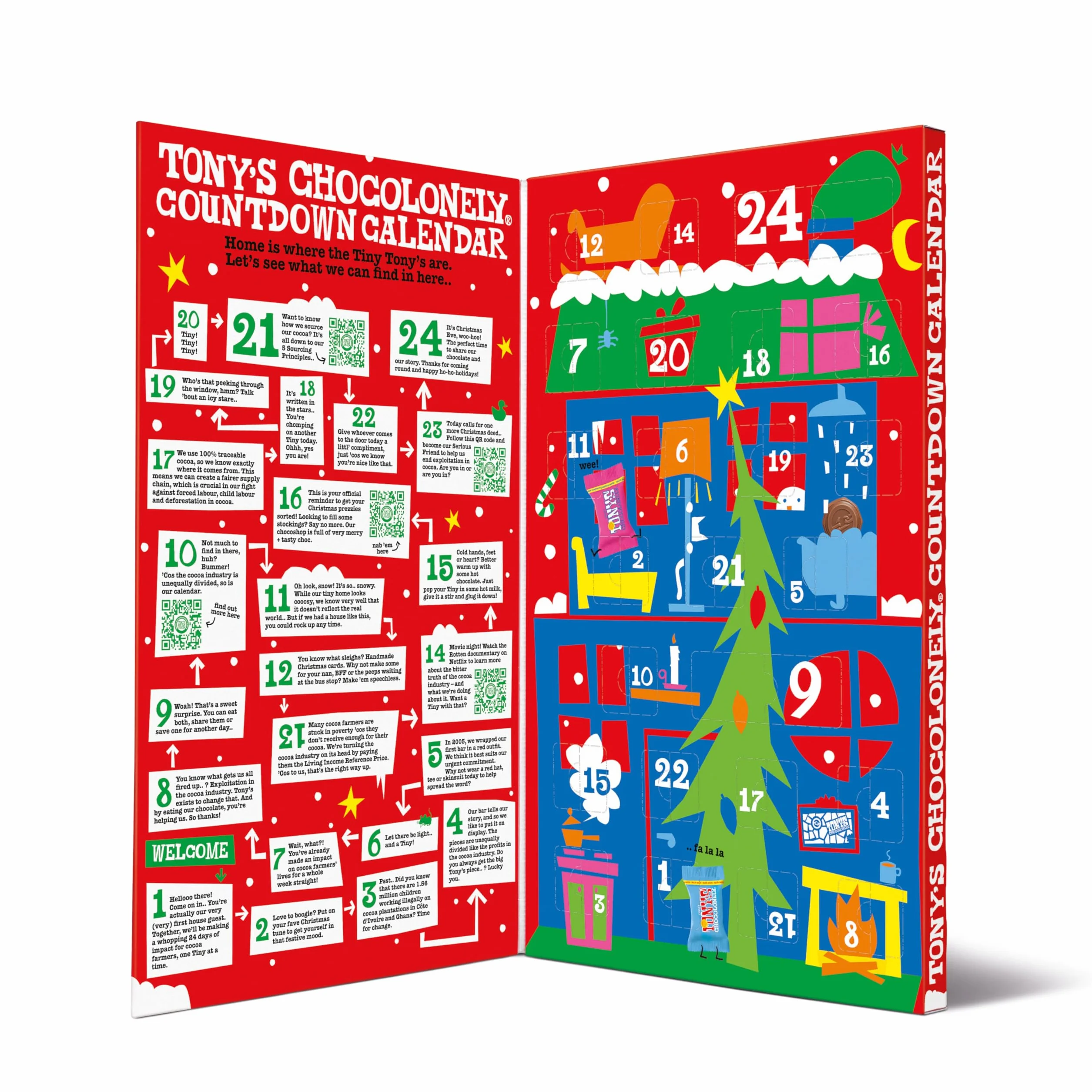 Tony's Chocolonely Kerst Big Tinycalendar 225gr