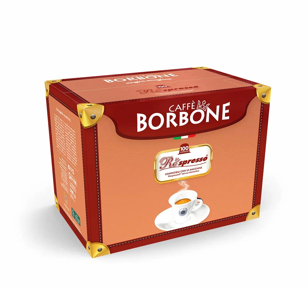 Caffè Borbone Respresso Mieszanka Złota 100 Kapsułki do Kawy Kompatybilne z Nespresso