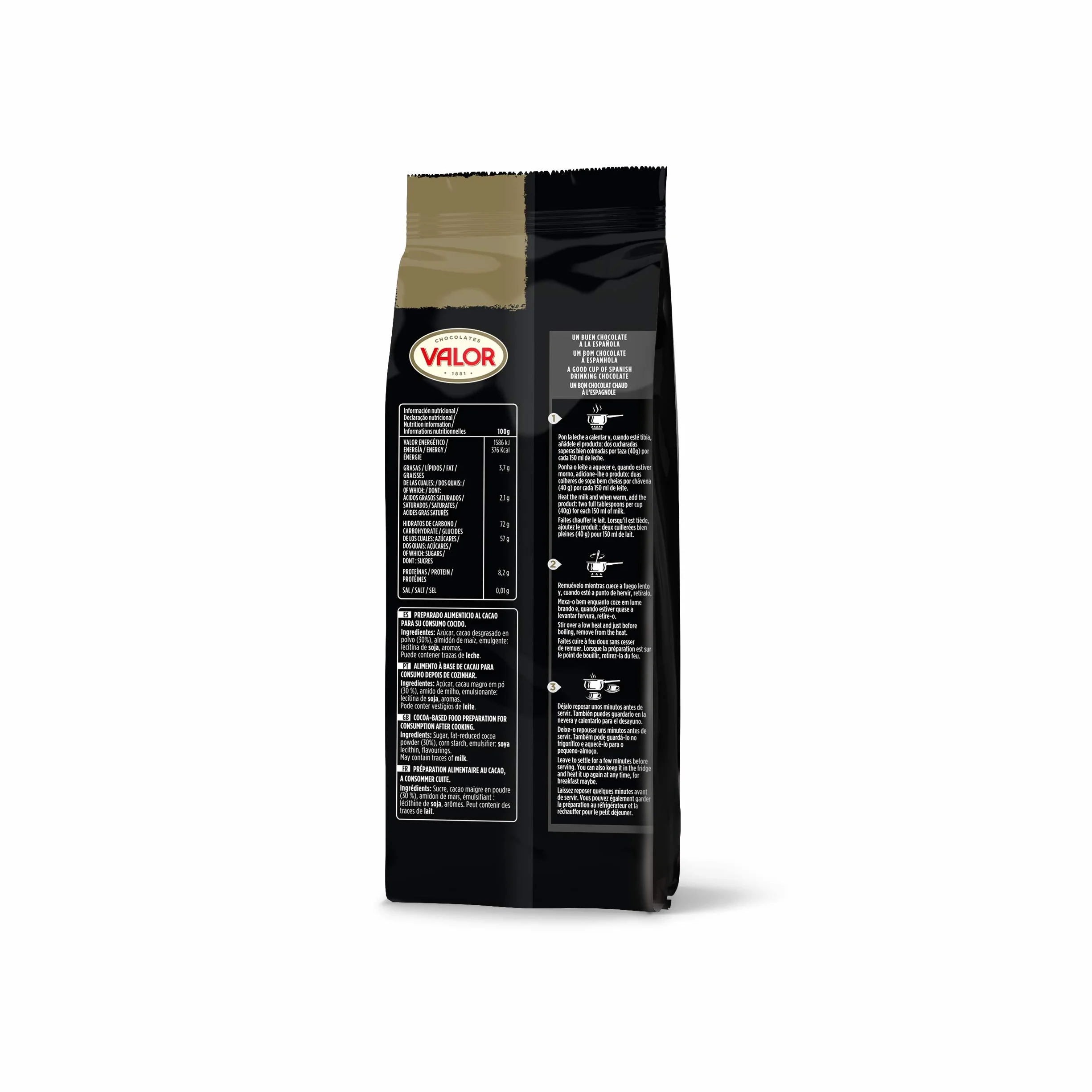 Valor Valorcao Chocolate A La Taza Negro Intenso, 400g