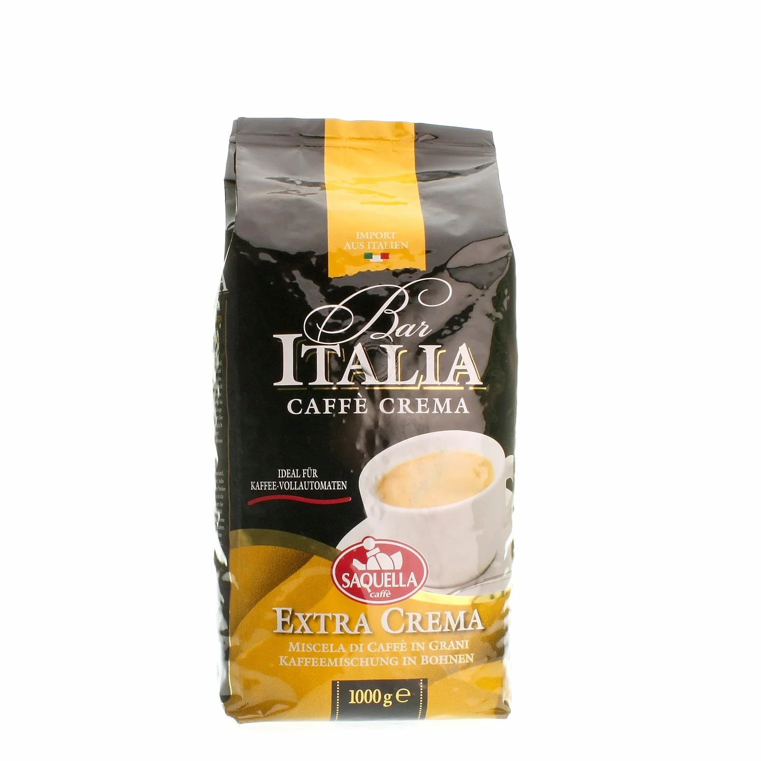 Saquella Caffe Espresso Bar Italia Extra Crema ziarna espresso 1 kg