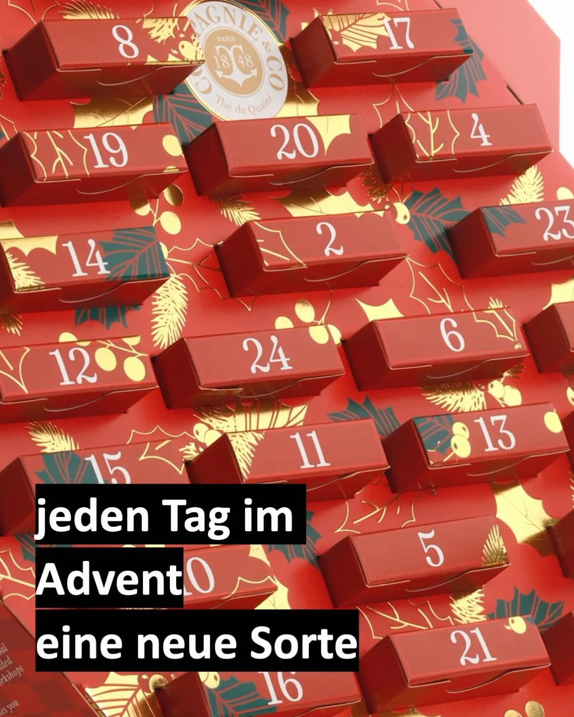 Gourmet kalendarz adwentowy z herbatą z Francji 24+1 herbaty