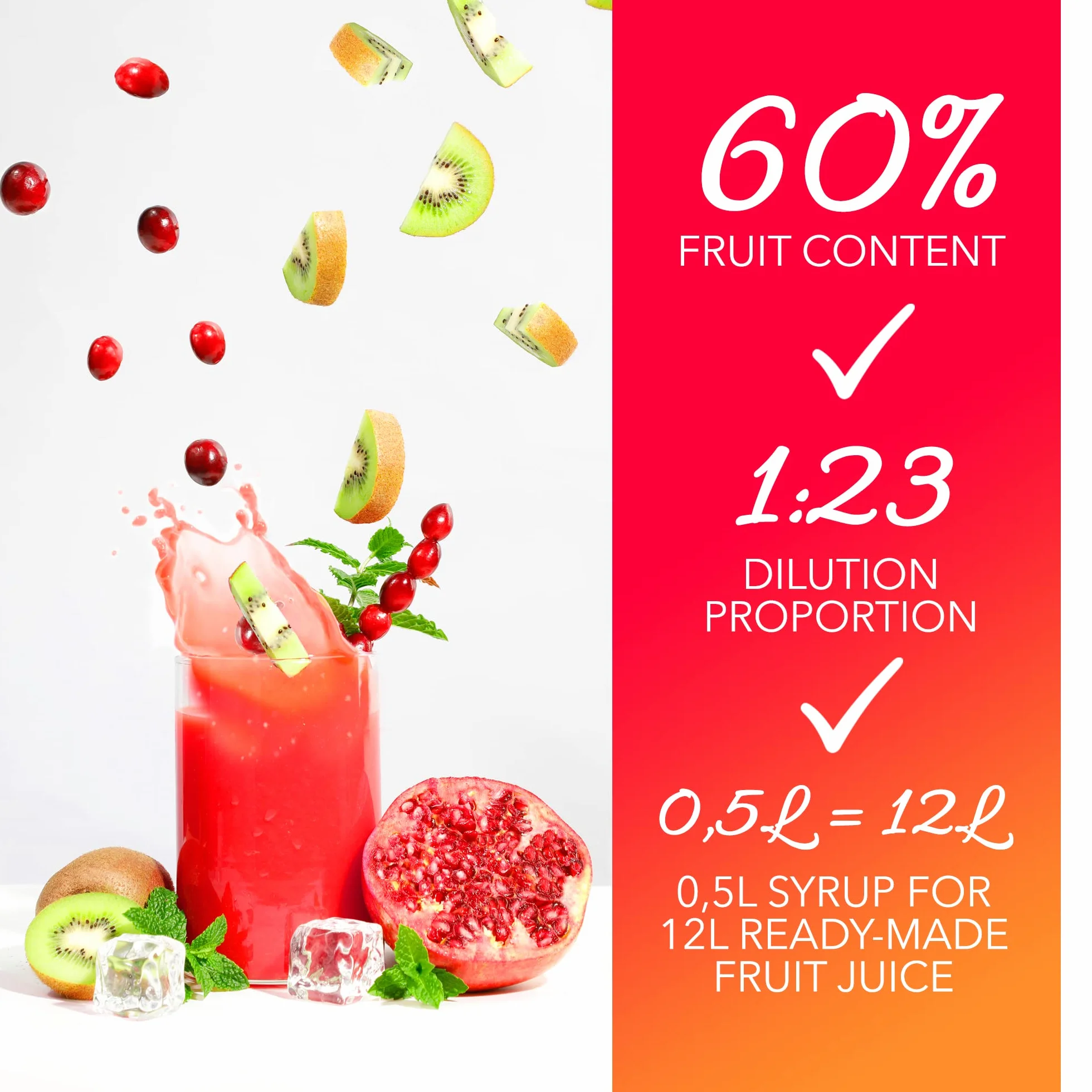 2 Pack - FruttaMax - Koncentrat Syropu Owocowego | Mniej cukru | z 60% zawartością owoców | Nadaje się do automatu sodowego (2 x 500 ml) (2 x Cytryna-Limonka)