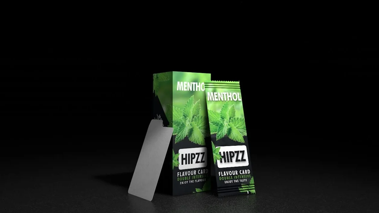 100 x Hipzz karty aromatyczne/Aroma Cards mentol + breloczek do kluczy