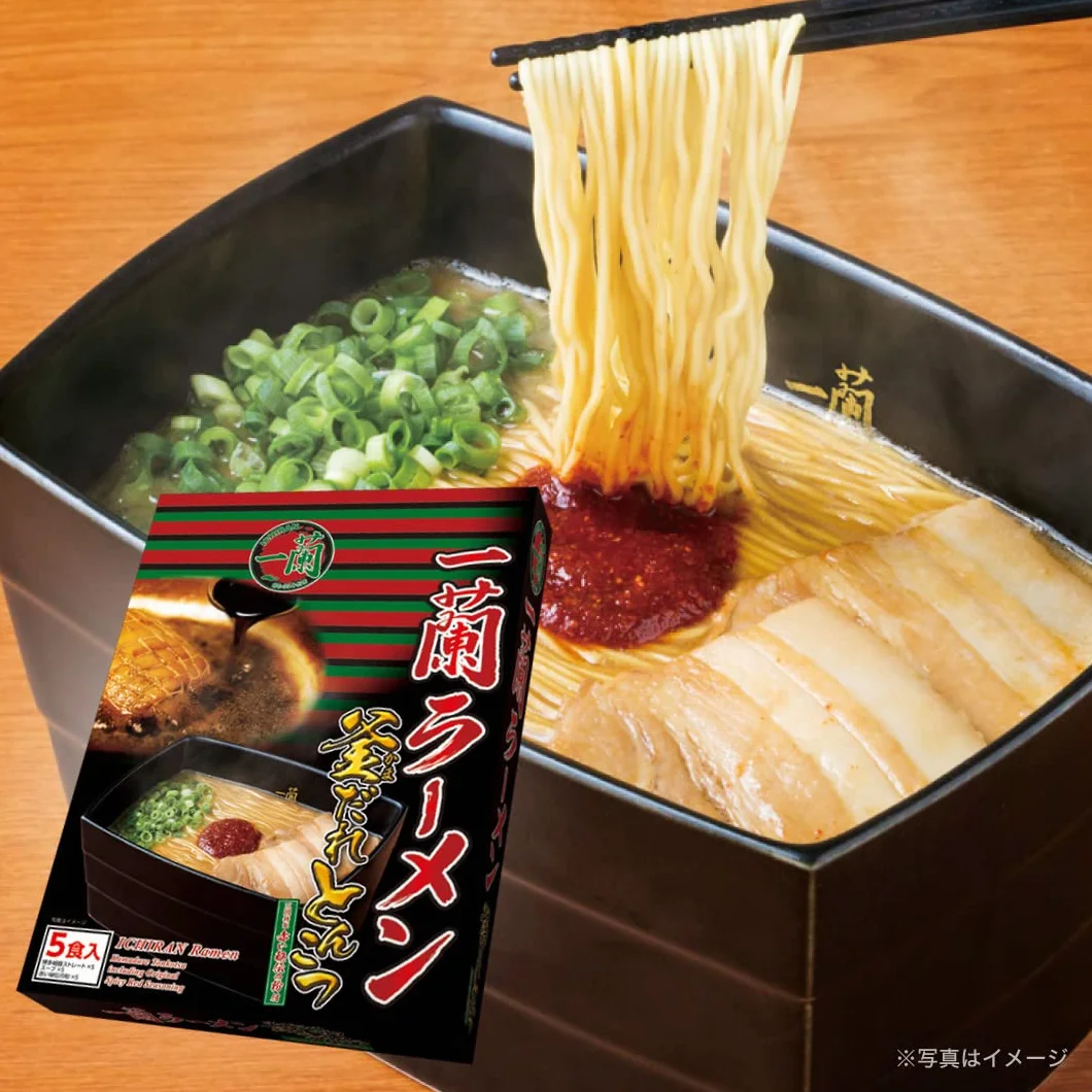 Ichiran Style Ramen Hakata Straight Noodle Premium Tonkotsu Soup z Secret Red Dry Sauce - 5 posiłków