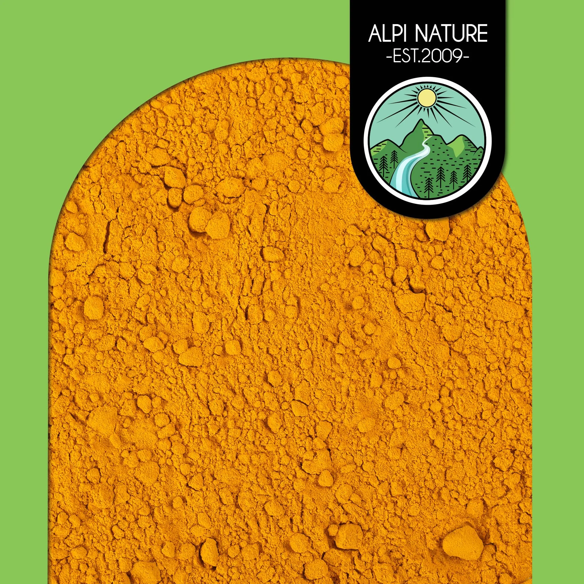 Alpi Nature Proszek z Kurkumy 1kg, Mielony Korzeń Kurkumy do Gotowania i Złotego Mleka