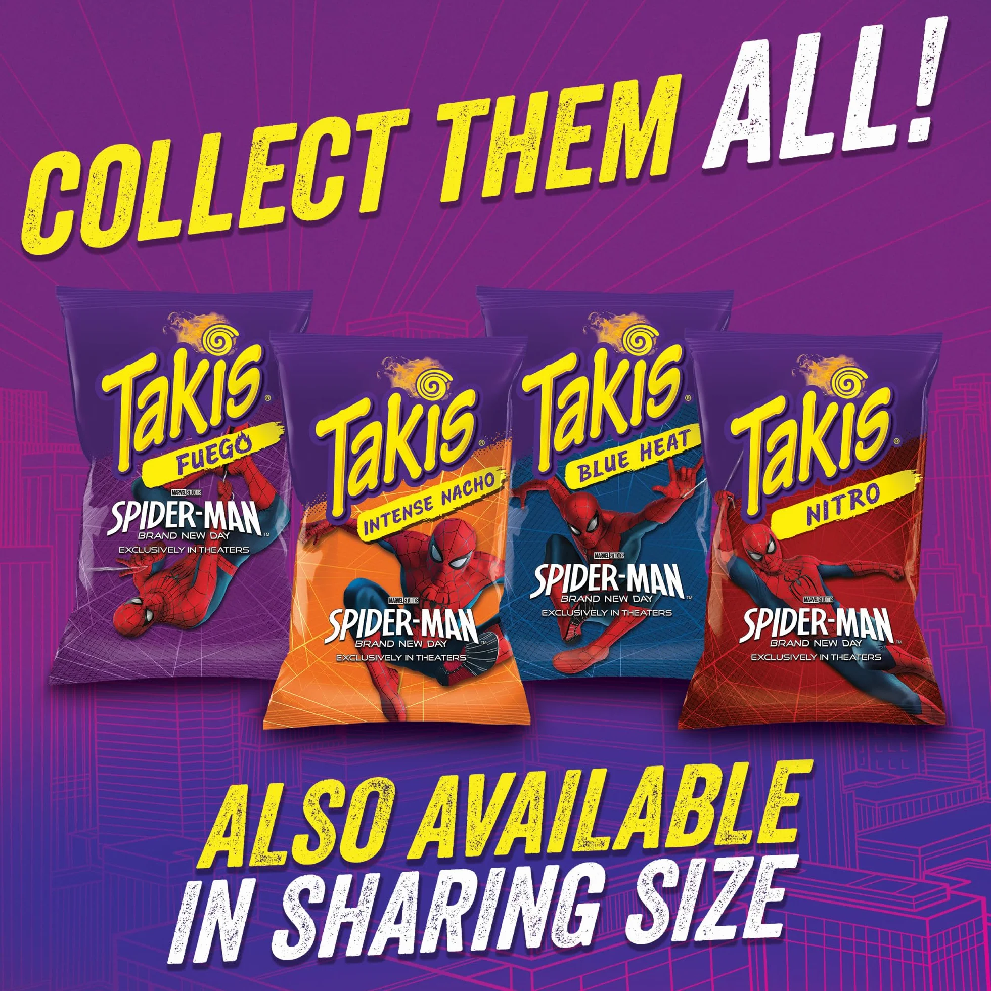 Takis 18 szt. 28 g opakowanie różnorodne chipsy tortilla mieszane smaki