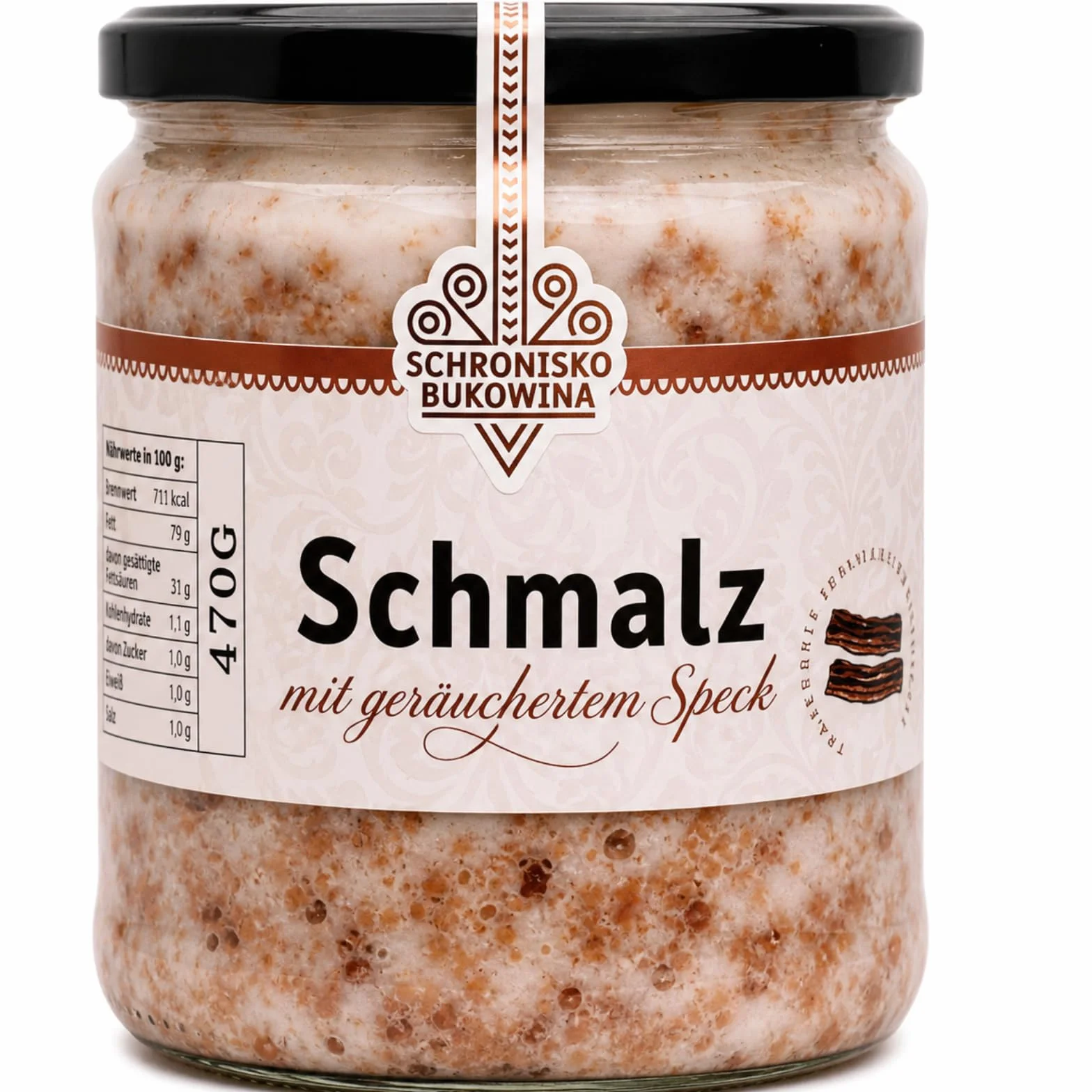 Schronisko Bukowina Smalec z Wędzonką z Boczkiem Duży Czysty Skład 470g