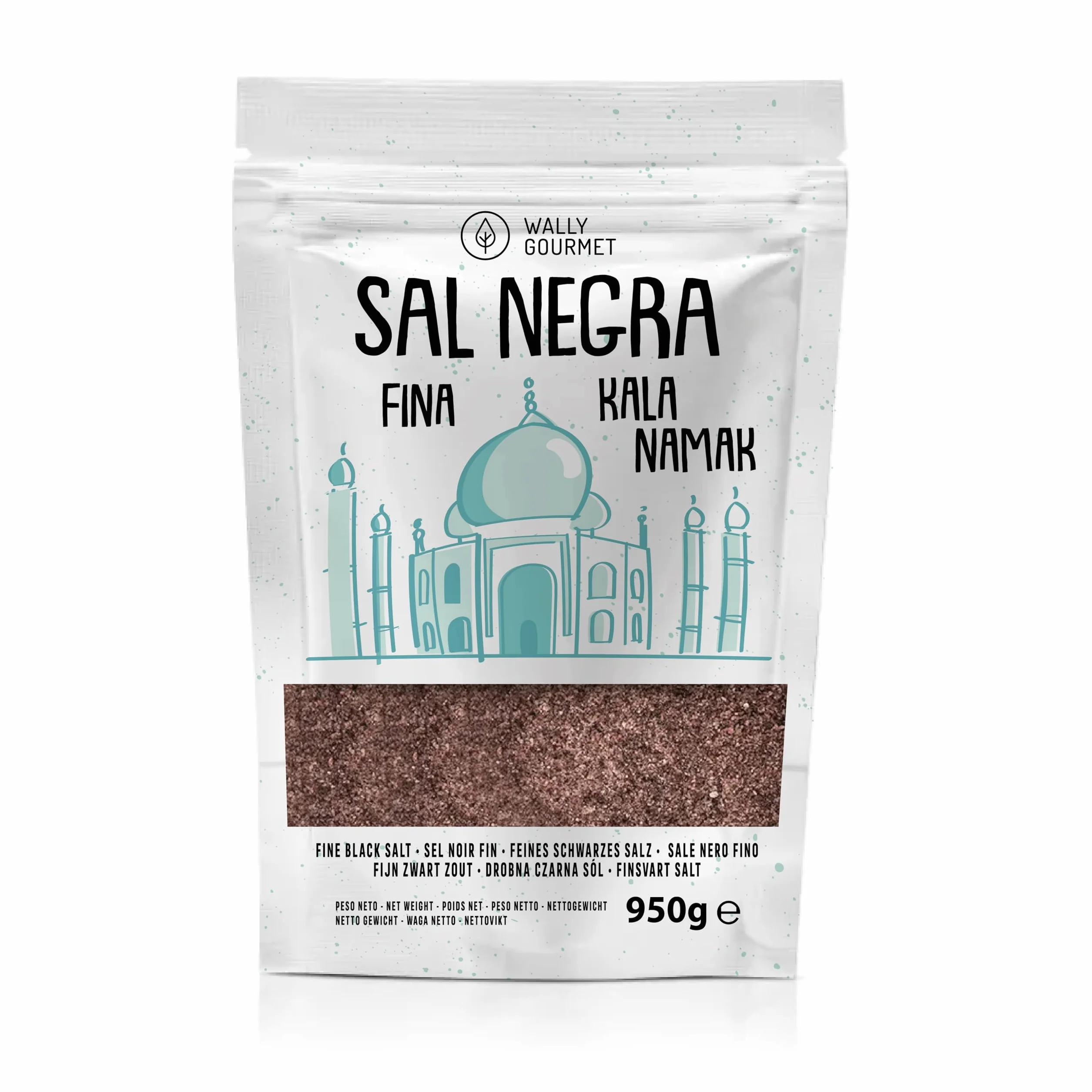 Sól Kala Namak, drobna, w 100% naturalna, |Aromat jaja| Bez dodatków, bez rafinacji. Himalajska czarna sól. Wyższa zawartość pierwiastków śladowych. Do sezonu. Pochodzenie: Indie i Pakistan. (Cienki)