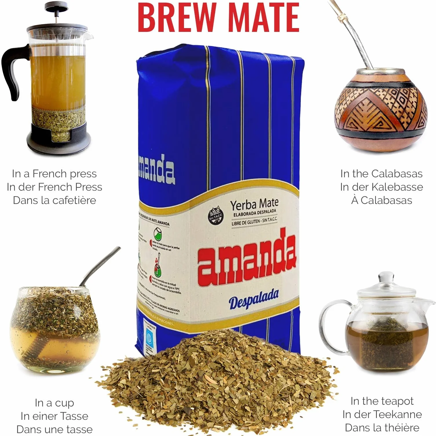 Amanda Yerba Mate Herbata Despalada 1kg