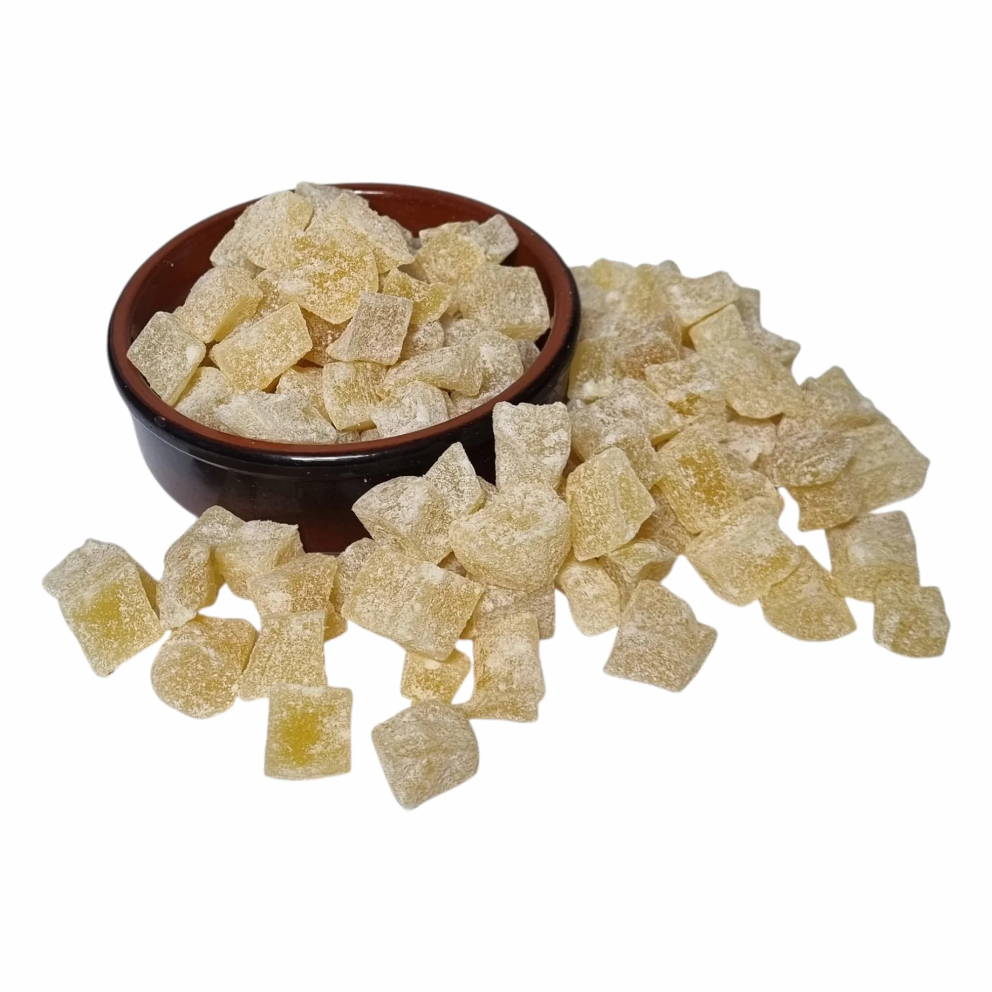 IGART FOOD & WOOD Imbir Kandyzowany Kostka Aromatyczny Dodatek do Herbaty Wypieków oraz Deserów Słodka Przekąska (250g)