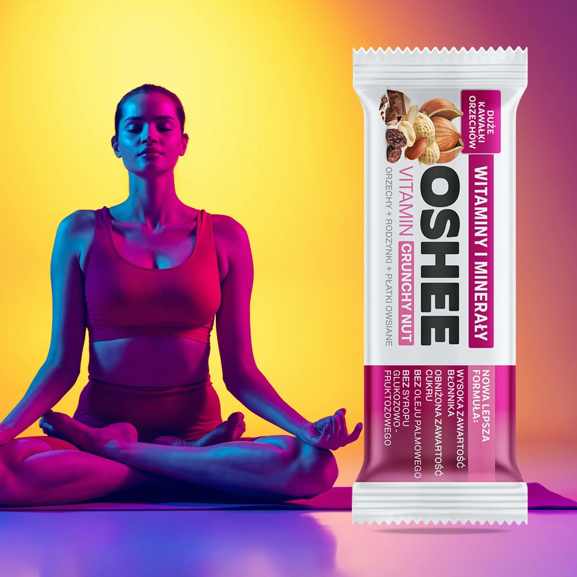 25x OSHEE Vitamin musli bar witaminy i minerały rodzynki orzechy 40 g