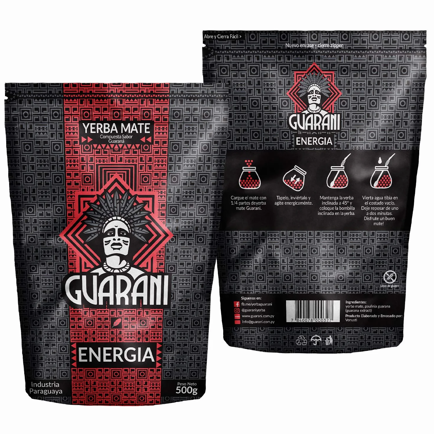 Yerba Mate Guarani Energia con Guarana 500 g