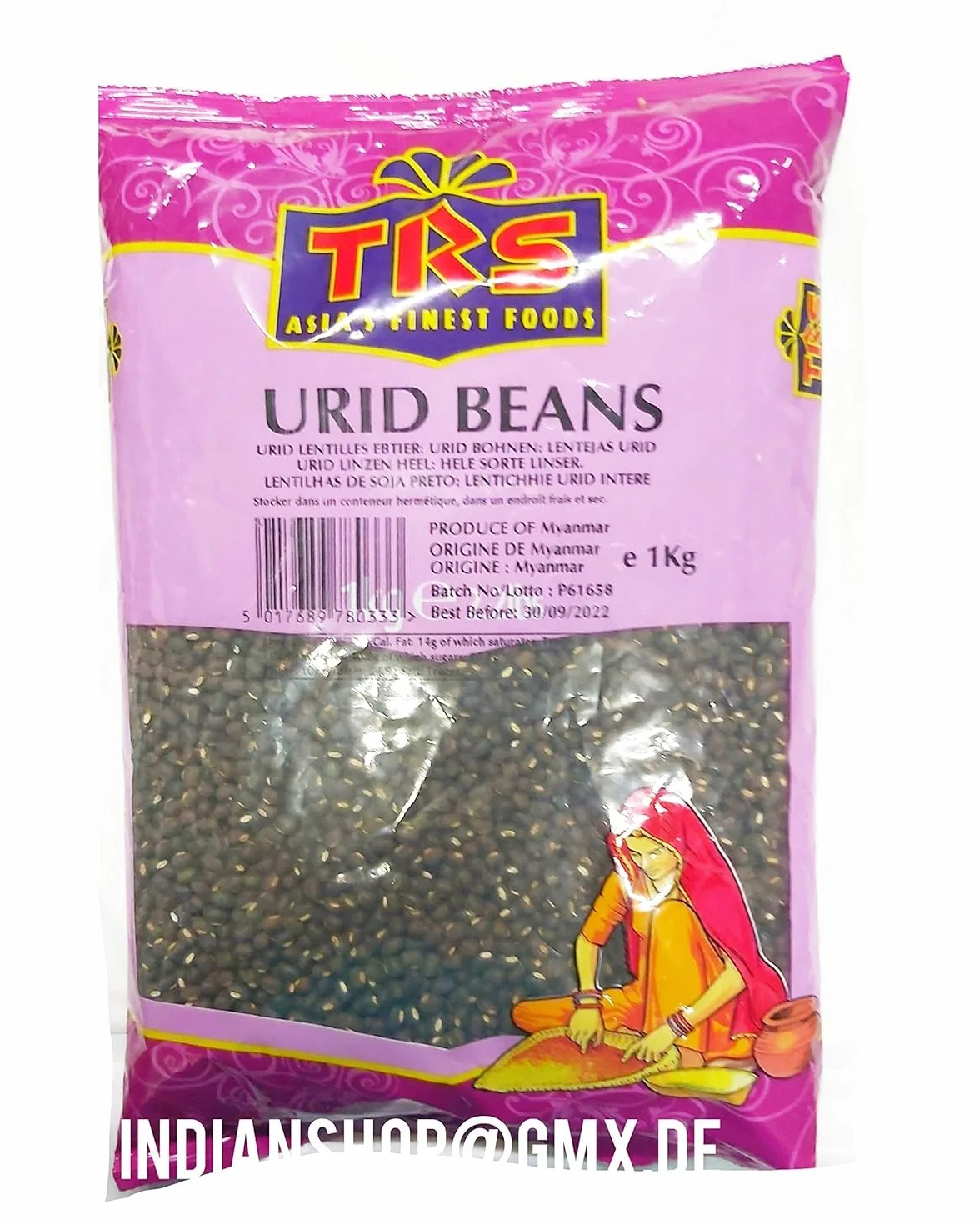 TRS Urid ziarna całe (czarne) - 1 kg