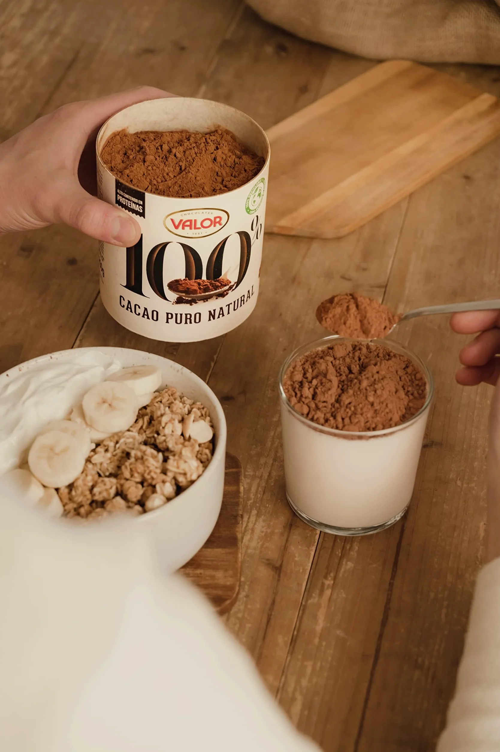 Valor - Cacao puro natural 100% rozpuszczalny en polvo. Sin Azúcares Añadidos. Sin glúten. Intenso sabor y aroma. 100% naturalny. Sol