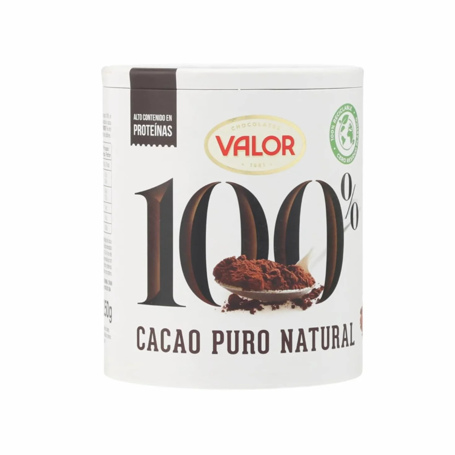 Valor - Cacao puro natural 100% rozpuszczalny en polvo. Sin Azúcares Añadidos. Sin glúten. Intenso sabor y aroma. 100% naturalny. Sol