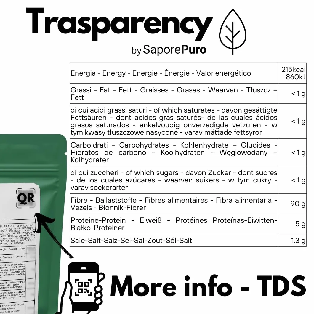 SaporePuro Błonnik cytrusowy 250 g - Zagęszczacz, emulgator i naturalny stabilizator - Idealny do lodów, sosów, serów, polew, wypieków - Bezglutenowy