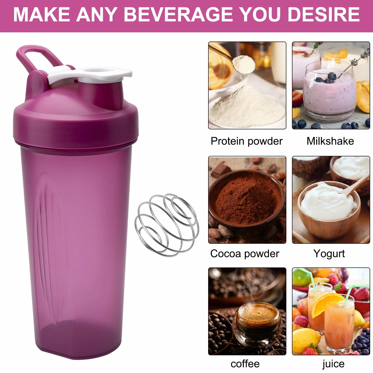 2 sztuki 600 ml shaker białkowy shaker z kulką, wyświetlacz ML, szczelny, shaker proteinowy, na siłownię, do shakera białkowego, shakera białkowego, shakera, shakera, shakera, shakera, do kremowego