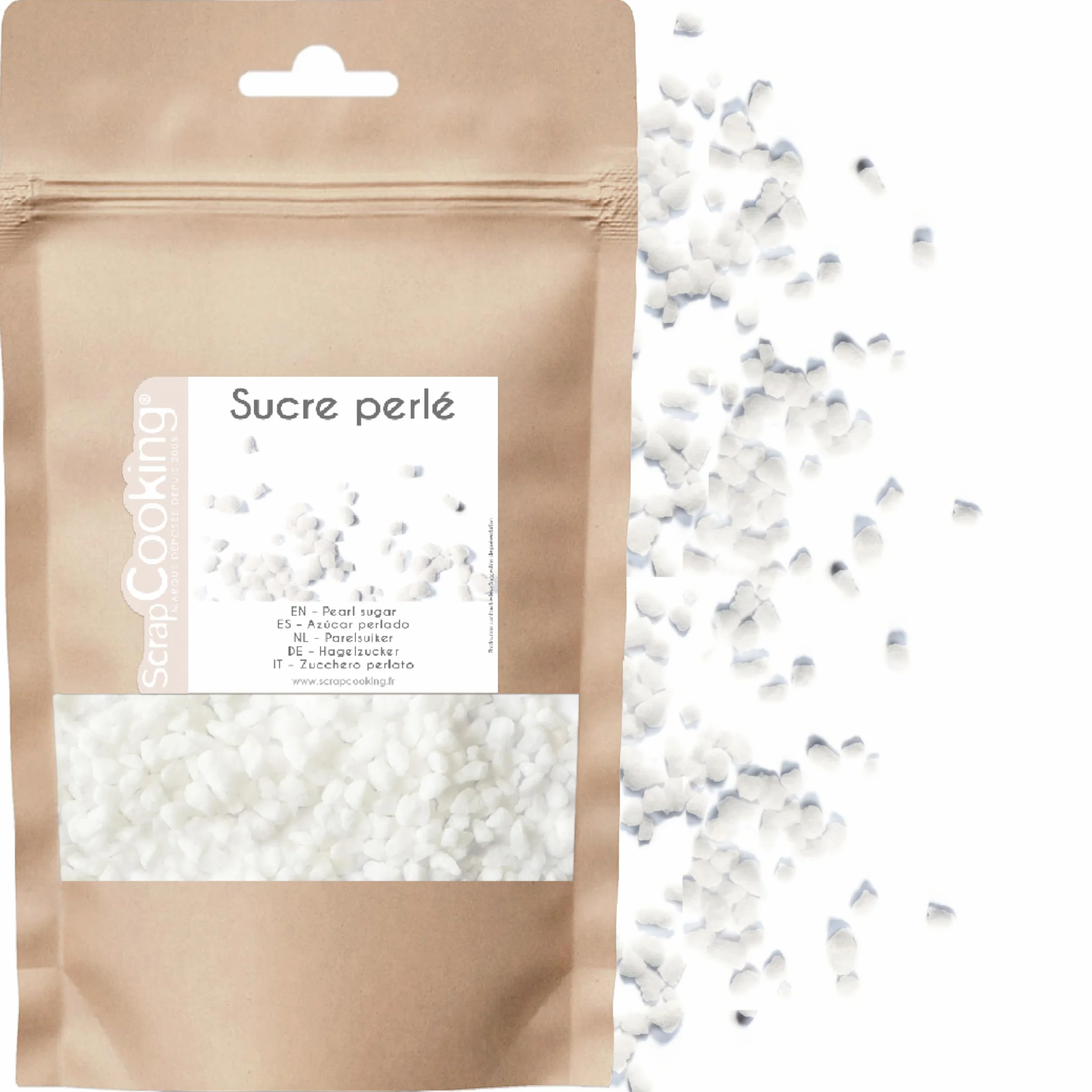 SCRAP COOKING - Doniczka z cukru perłowego 130 g - Dekoracja sów, waflów, bułeczek - 4555