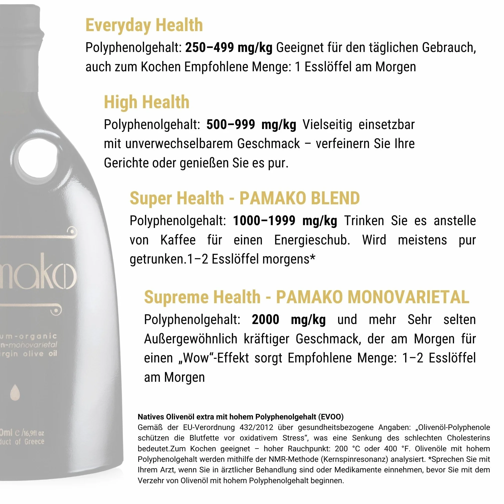 Pamako Monovarietal Tsounati 500ml BIO Oliwa z Oliwek Extra Virgin Wysokopolifenolowa 2081 mg/kg Tłoczona na Zimno Kreta Grecja