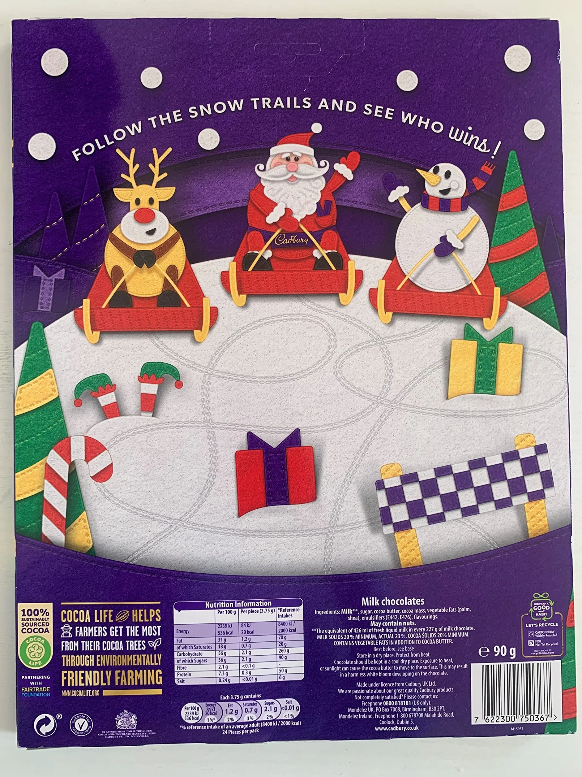 Kalendarz adwentowy Dairy Milk Cadbury
