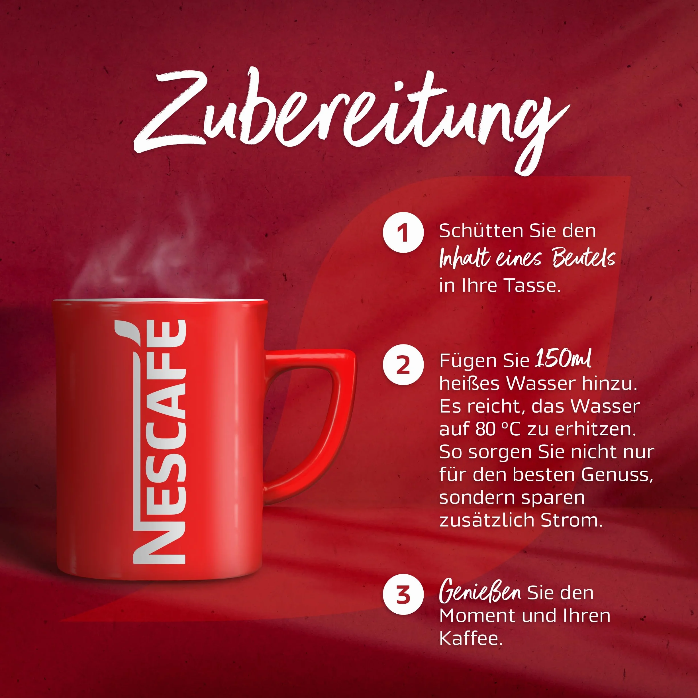 NESCAFÉ 3 w 1 pałeczki do napojów w proszku, rozpuszczalna kawa ziarnista z kremem i cukrem, kawa rozpuszczalna z wyszukanych ziaren kawy, zawierająca kofeinę, 8 sztuk (8 x 10 pałeczek po 16,5 g)