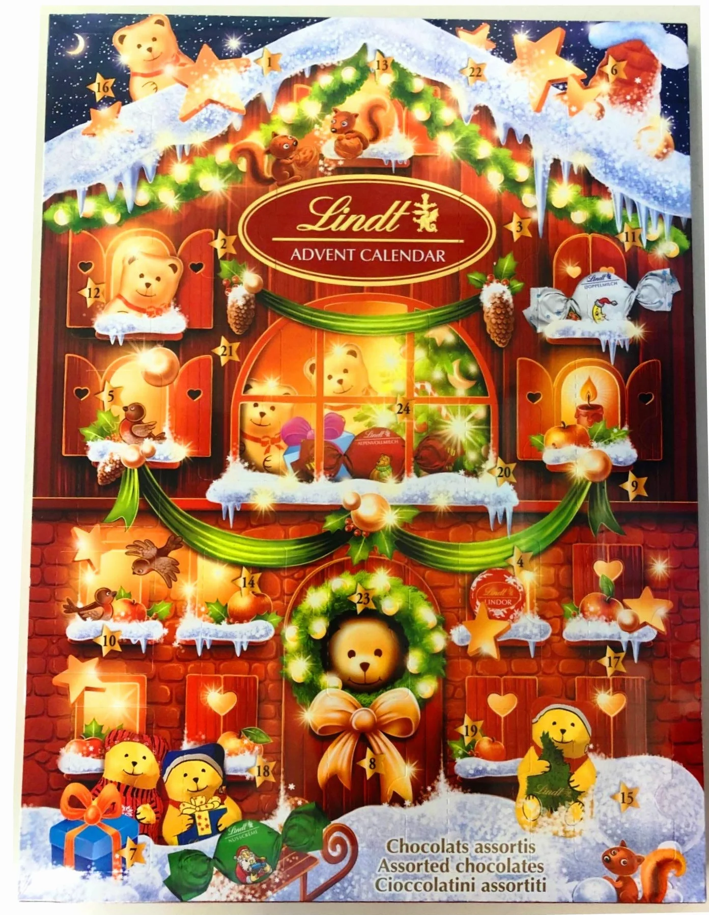 Lindt Kalendarz adwentowy z misiem czekoladowym 172g