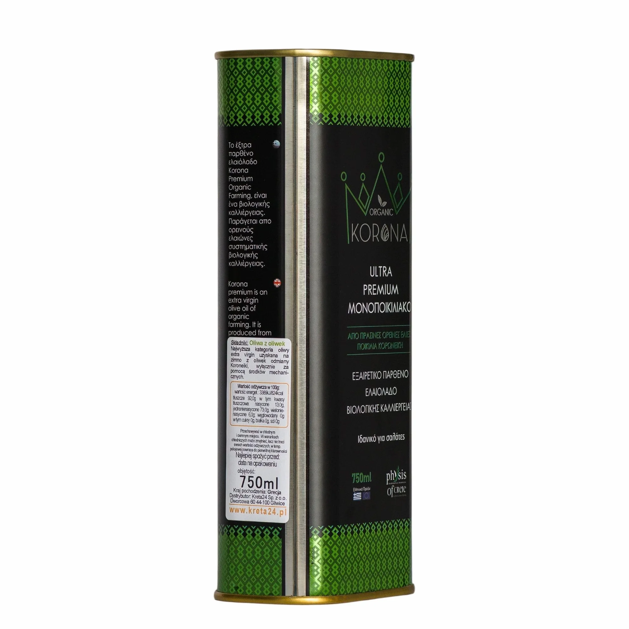 Physis of Crete Korona Premium Oliwa Extra Virgin z Krety 750 ml BIO