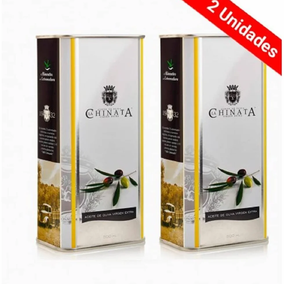 La Chinata Extra Virgin Olive Oil Large Can, Natives Olivenöl w atrakcyjnej puszce, 2nd Pack (2 x 500 ml)
