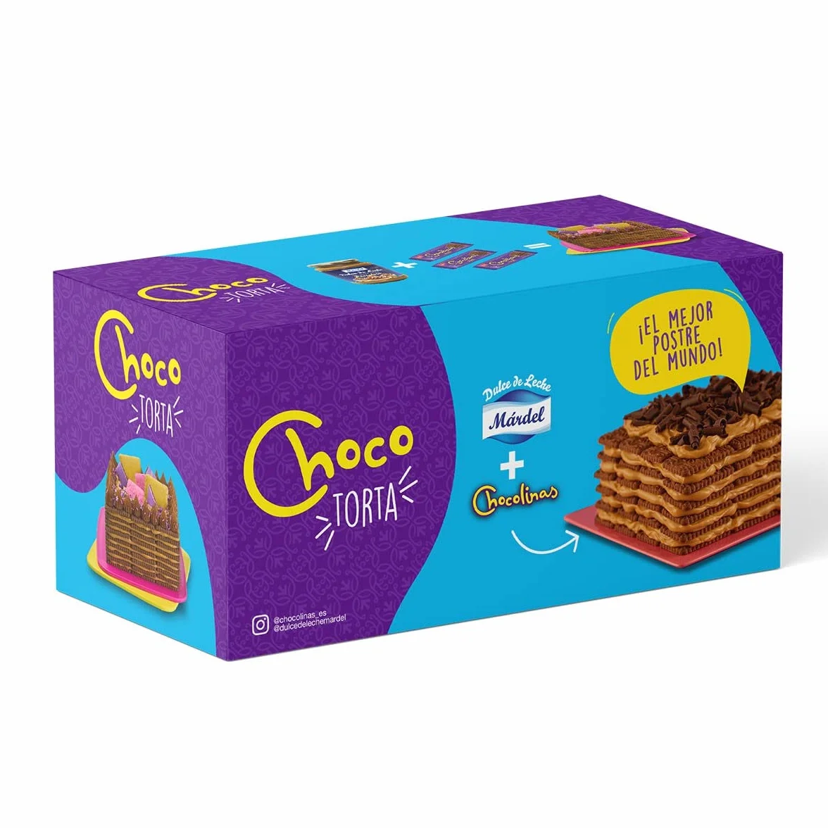 Pakiet Chocotorta 4 sztuki czekoladek + 1 jednostka Dulce de Leche Mardel Pastelero 450 g