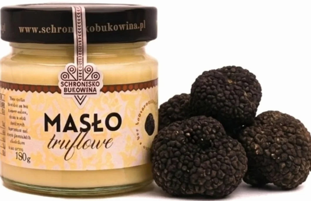 SCHRONISKO BUKOWINA Masło Truflowe z Truflą Letnią, 180g, Szklany Słoik, Bez Konserwantów, Zawiera Mleko