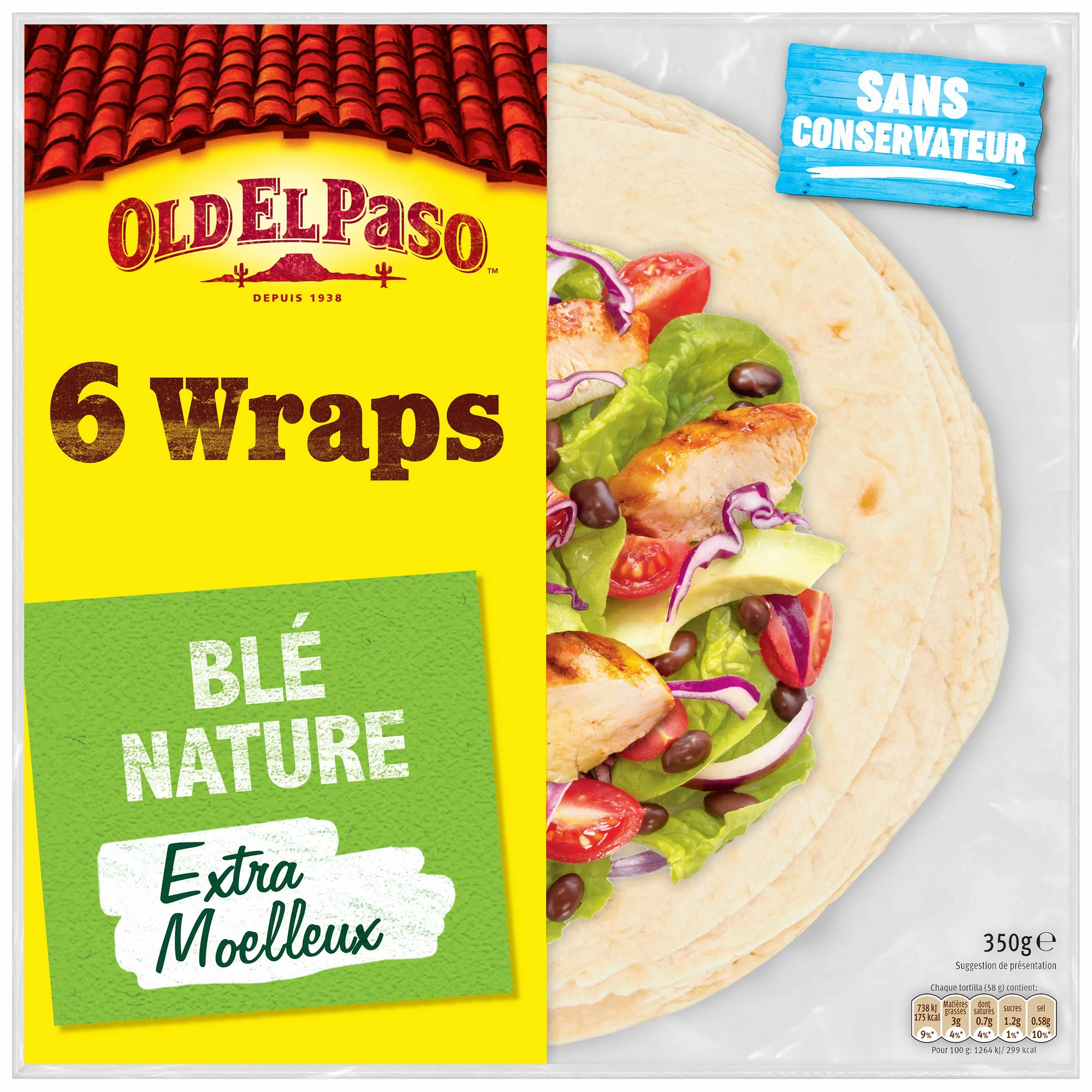 Old El Paso - 6 opakowań Ble Nature 350 g