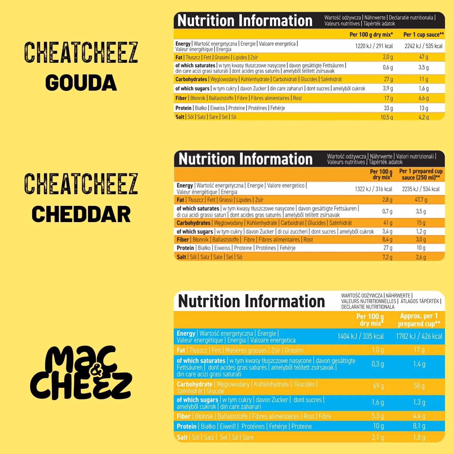 Cultured Foods CHEATCHEEZ Wegański Ser Mac And Cheese Zestaw 3x Gouda, Cheddar