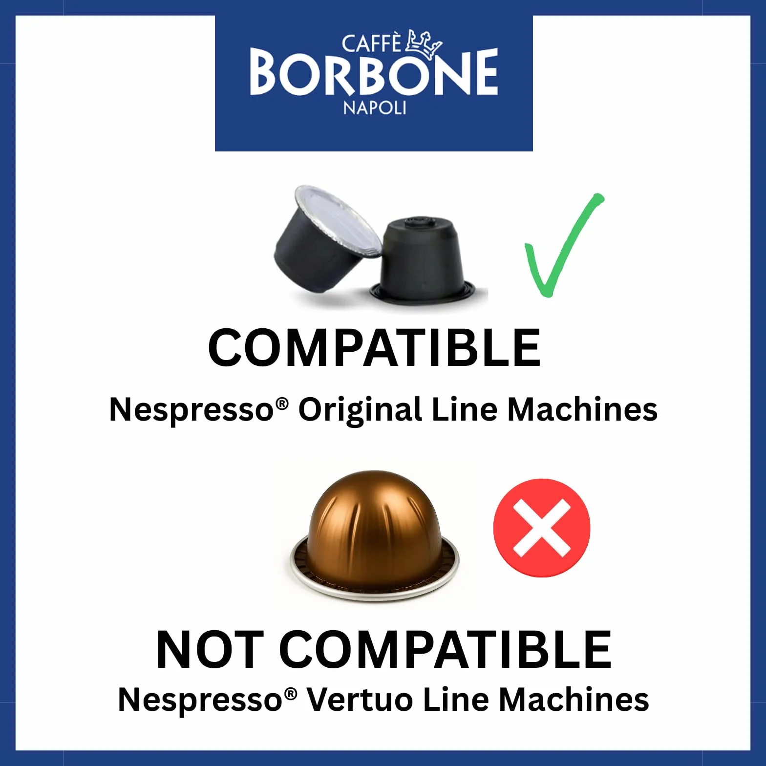Caffè Borbone Respresso Mieszanka Złota 100 Kapsułki do Kawy Kompatybilne z Nespresso