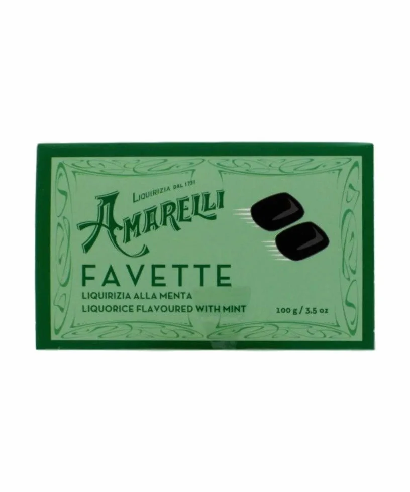 Amarelli - Favette Lukritze z miętą - 100 g
