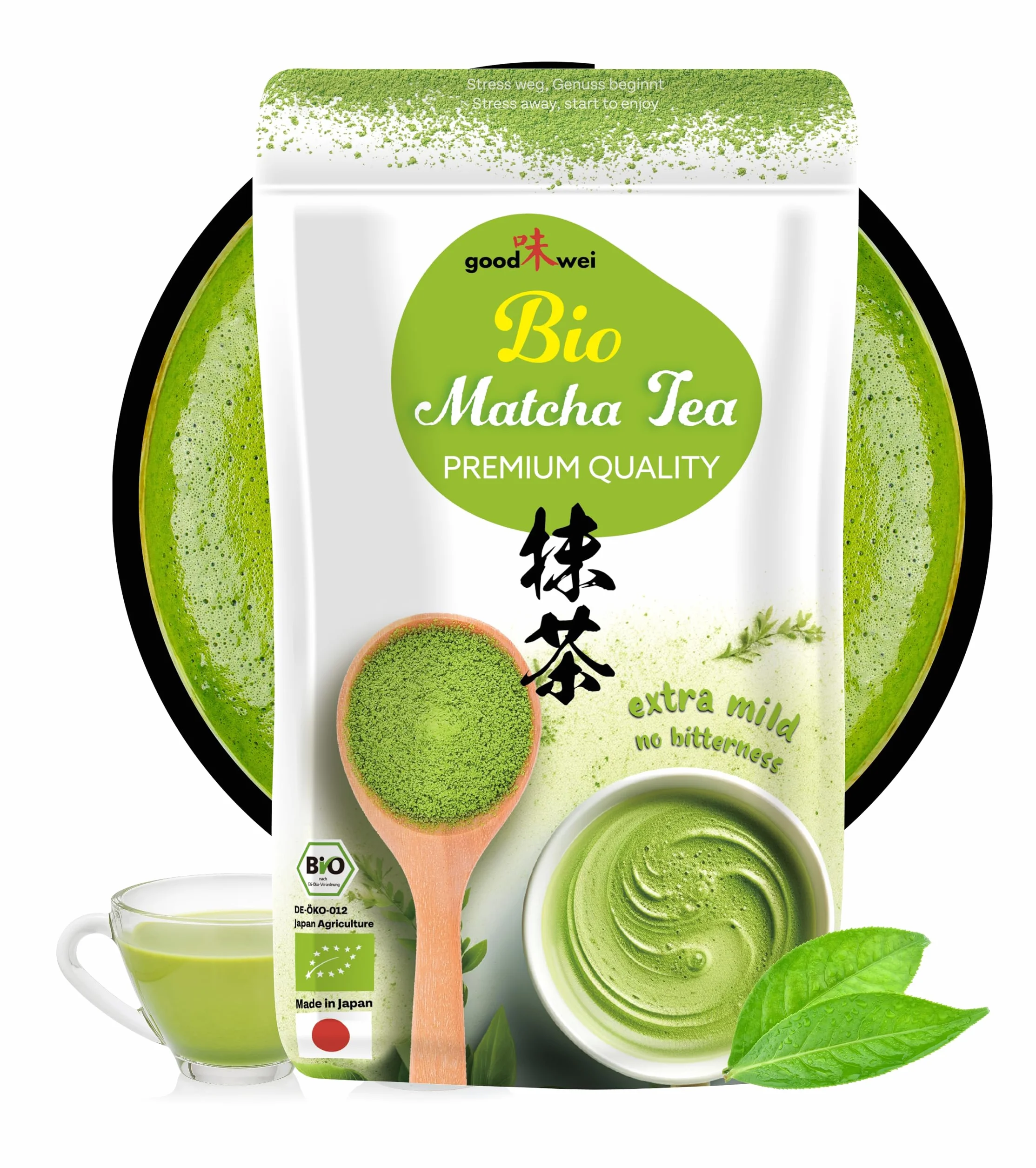 Zielona herbata Matcha w proszku ekologiczna - Oryginalna japońska Matcha najwyższej jakości (200g)