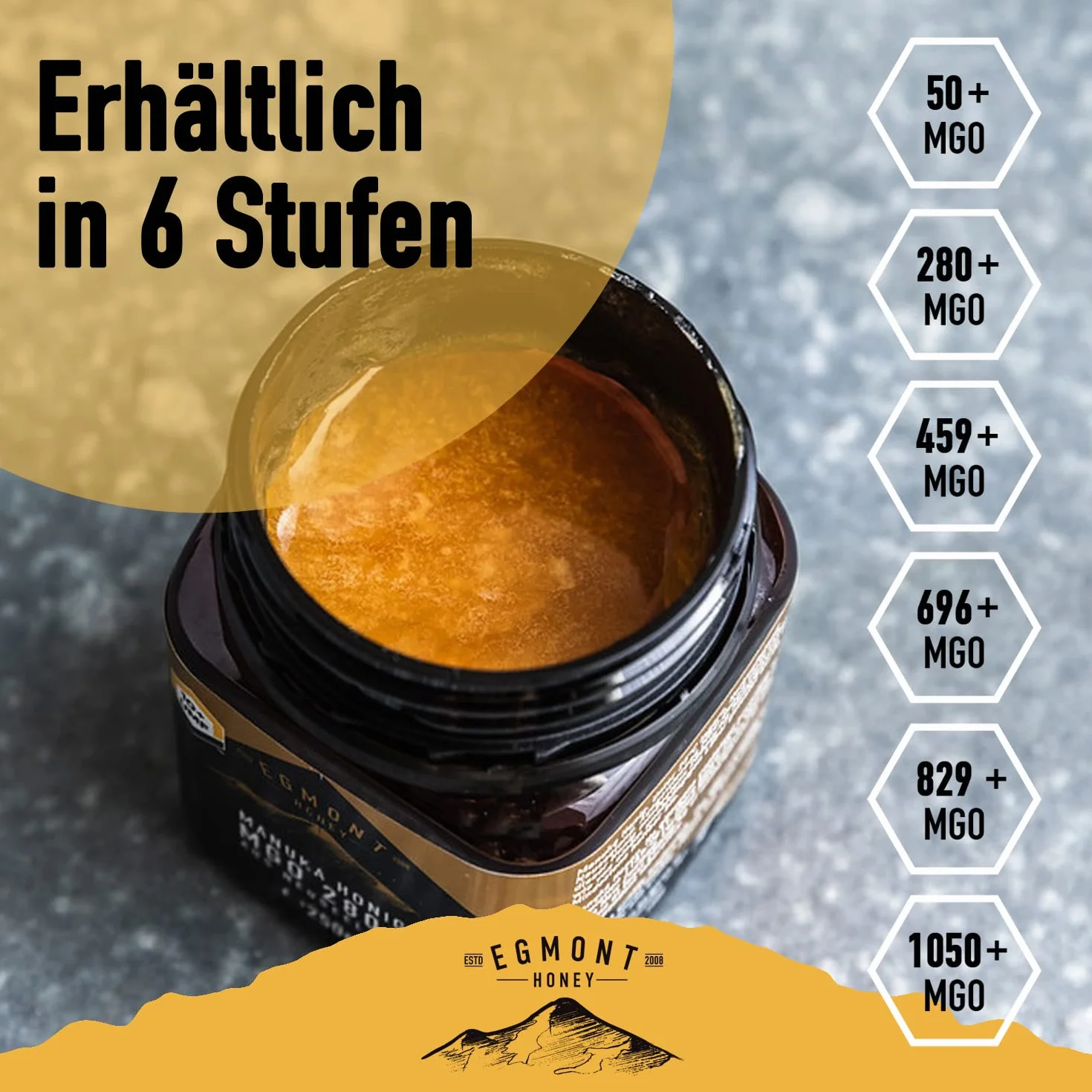Egmont Honey Miód Manuka 280+ MGO 10+ UMF 500g certyfikowany naturalny Nowa Zelandia