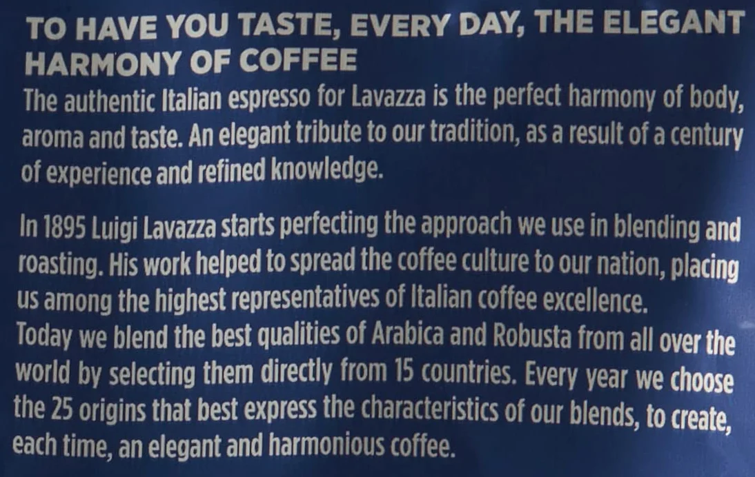 Lavazza Crema Aroma (Blue) Kawa Ziarnista, 1 kg