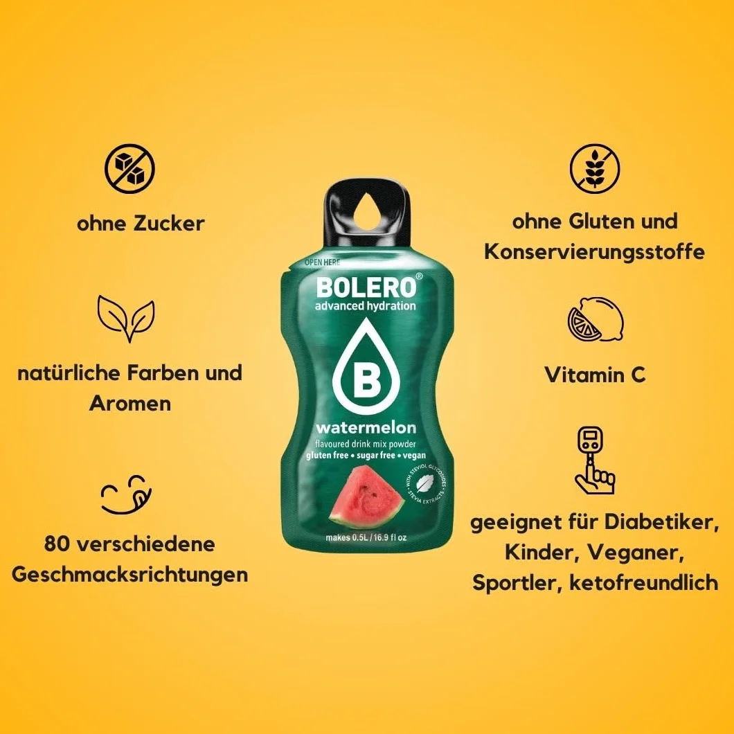 Bolero Drinks FOREST FRUITS 24x9g Orzeźwiający napój bez cukru słodzony stewią Witamina C dla diabetyków