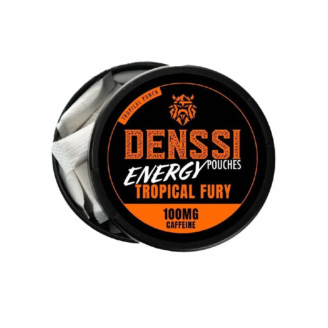 Denssi Kapsułki energetyczne z kofeiną, alternatywa dla koncentracji i energii, saszetki nootropowe bez cukru (1 opakowanie, Furia Tropical)