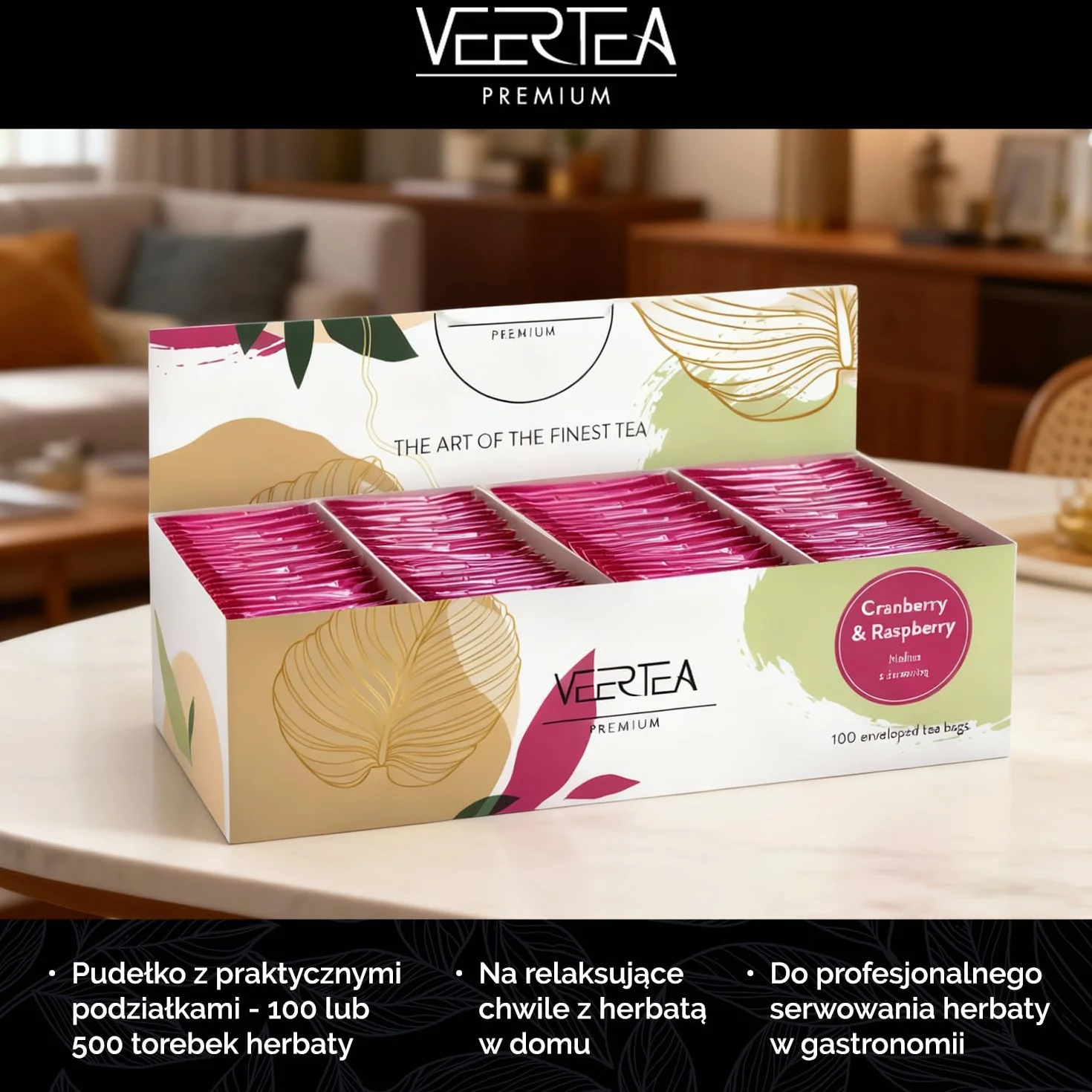 Veertea - Zestaw herbat - Yerba Mate - 100 Torebek, Pojedynczo Zapakowanych w Kopertki - Starannie Wyselekcjonowane - Duże Opakowanie, Zestaw Prezentowy dla Miłośników Herbaty