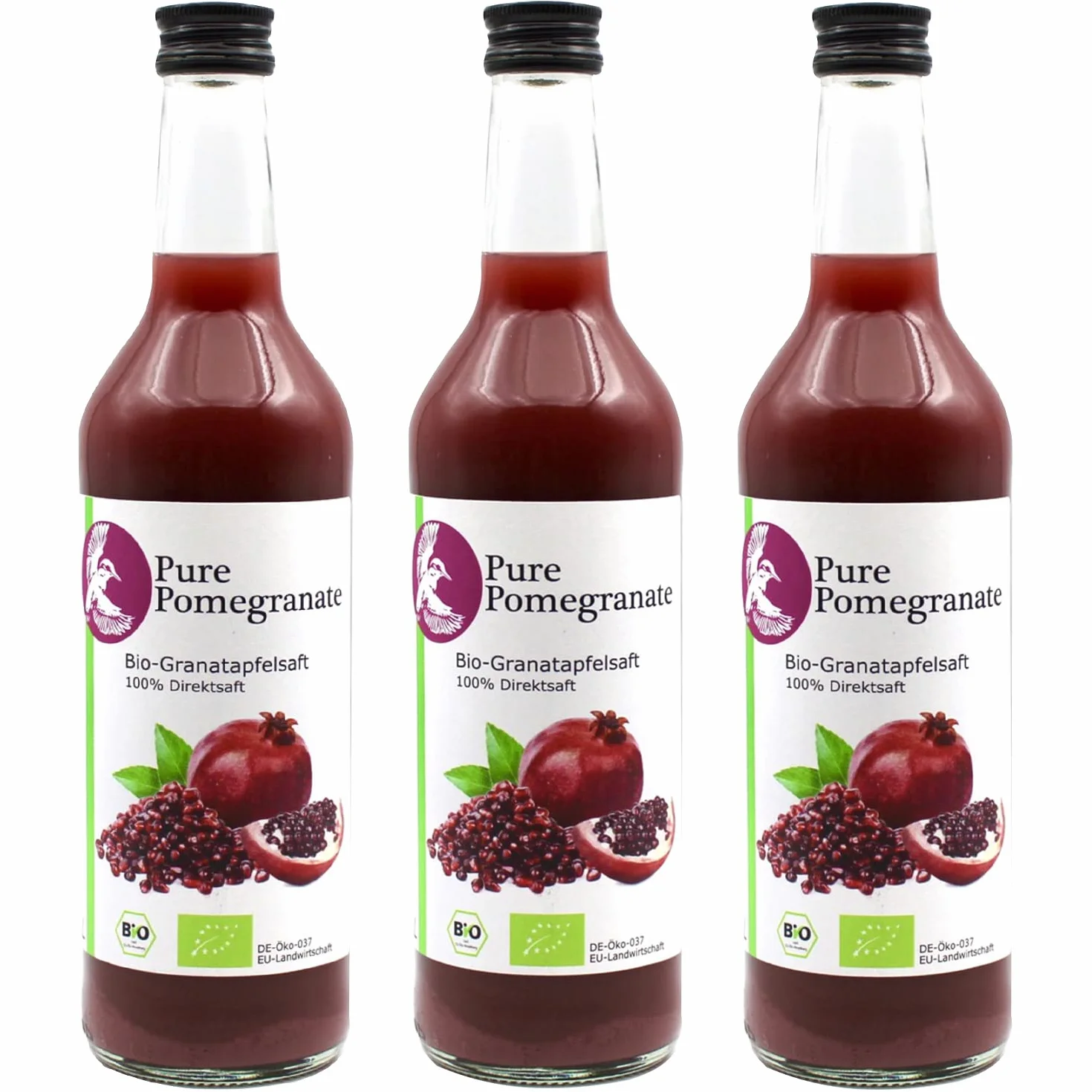 Ekologiczny sok z granatów 100% naturalny tłoczony na zimno niefiltrowany 3 x 500 ml