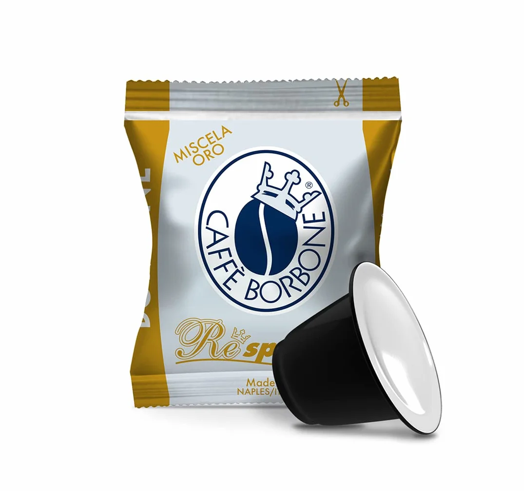 Caffè Borbone Respresso Mieszanka Złota 100 Kapsułki do Kawy Kompatybilne z Nespresso