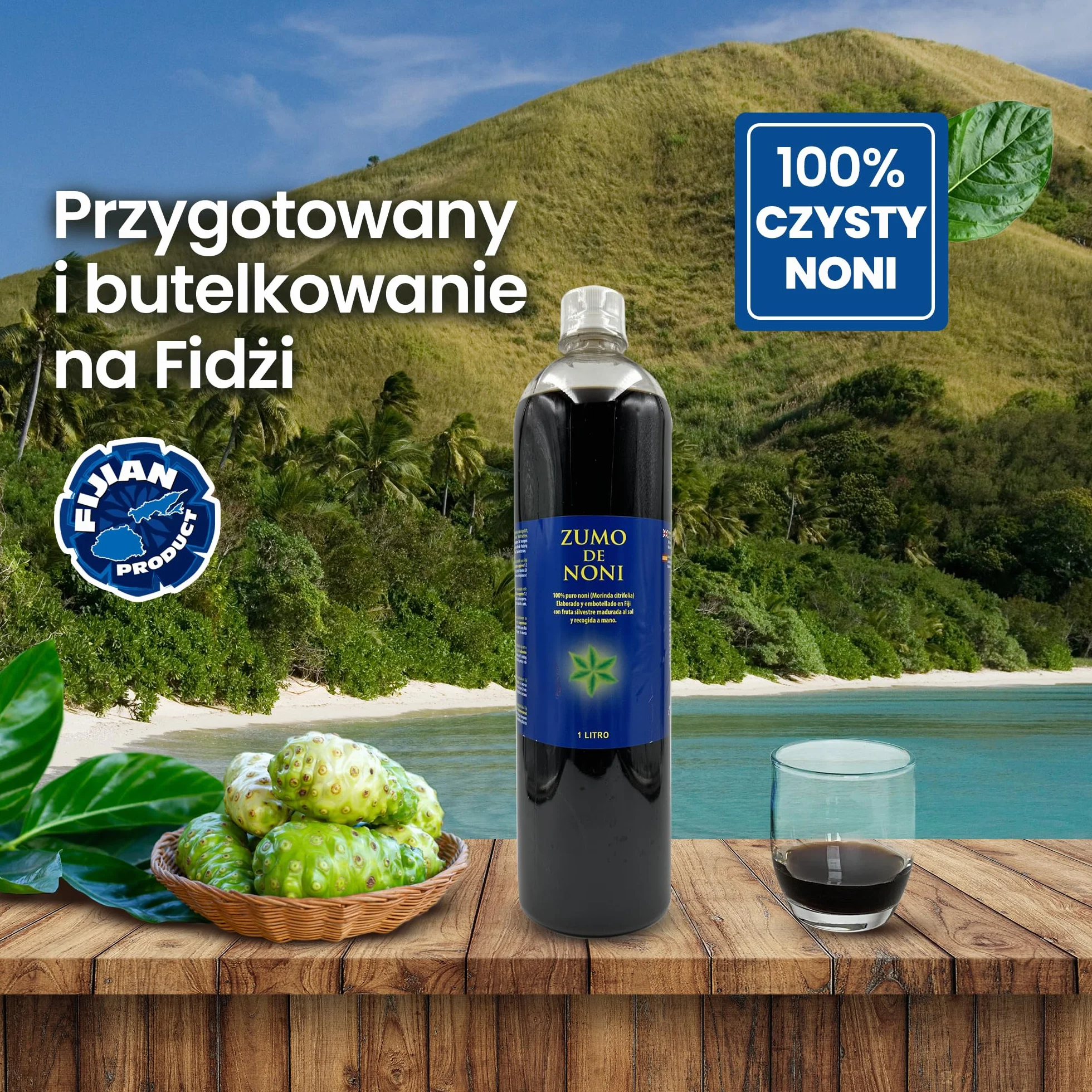 Sok z Noni 1 Litr 100% Czysty Organiczny bez konserwantów