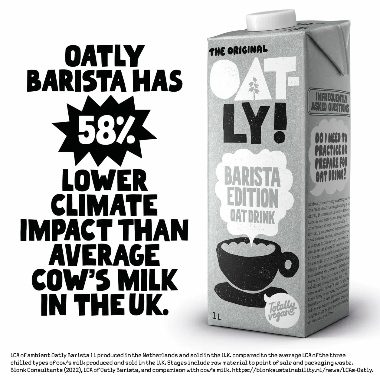 Oatly Barista Hafer (Wegańska alternatywa dla mleka z owsem) 1l