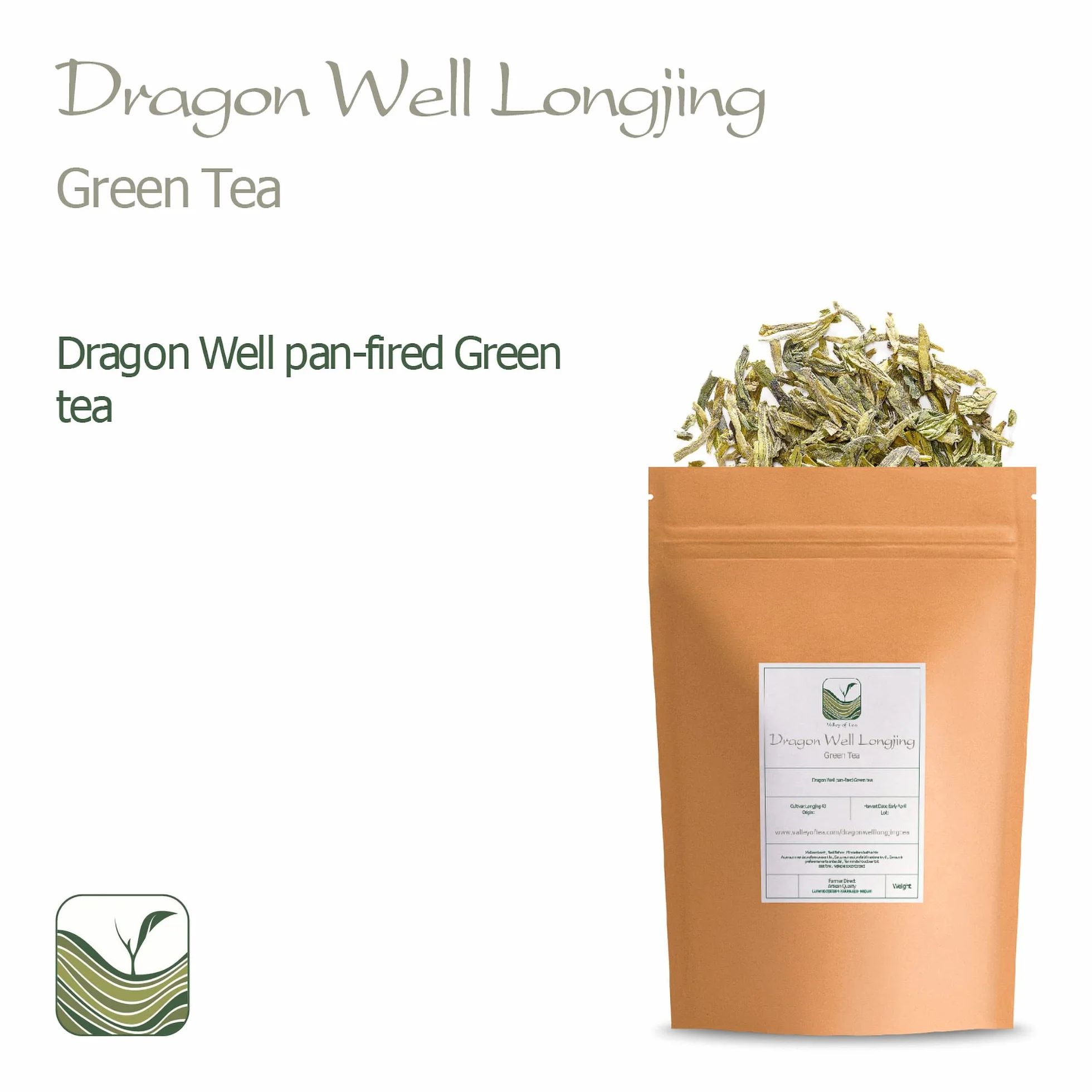 Dragon Well Green Tea - Longjing Loose Leaf Tea From China - Xihu Long Jing Chinese Tea - Lung Ching 50g