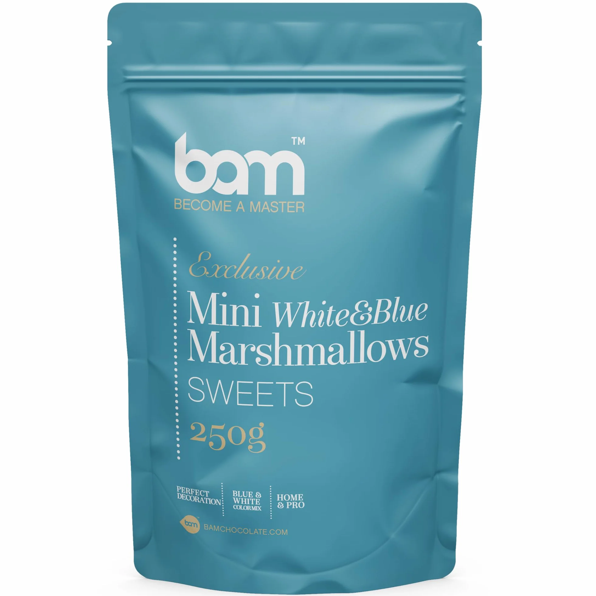 BAM Mini Marshmallow 250 g - słodkie marshmallows do gorącej czekolady, deserów i dekoracji